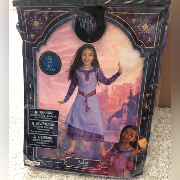 Disguise Other - New Disguise Disney Wish Girls Size S/P (4-6X) Asha Kids Classic Costume Dress